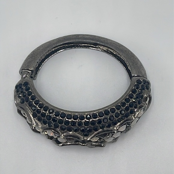 Crystal Rhinestone Evening Bangle Bracelet - Picture 3 of 9